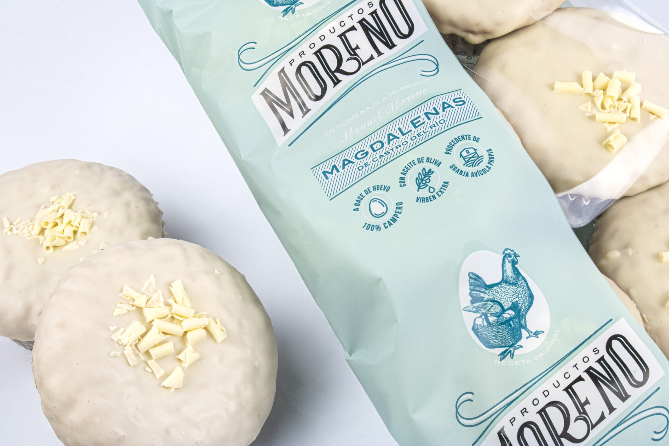 Productos Moreno MAGDALENAS CUBIERTA CHOCO BLANCO 6 UNIDADES - Imagen 2